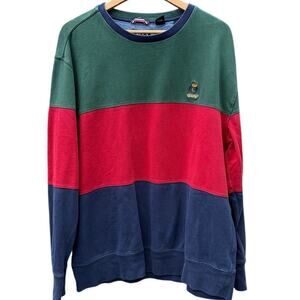 Chaps Ralph Lauren Vintage color block green red Sweatshirt Size XL